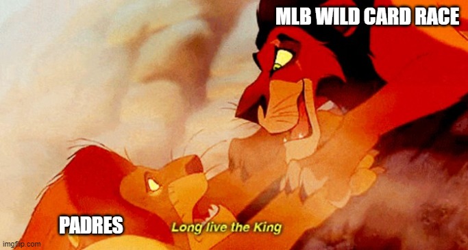 Lion king betrayal | MLB WILD CARD RACE; PADRES | image tagged in lion king betrayal,Padres | made w/ Imgflip meme maker