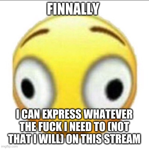 bonk | FINNALLY I CAN EXPRESS WHATEVER THE FUCK I NEED TO (NOT THAT I WILL) ON THIS STREAM | image tagged in bonk | made w/ Imgflip meme maker