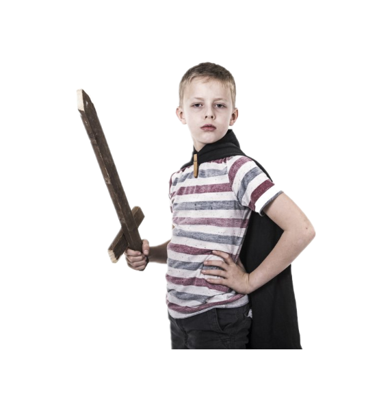 High Quality Boy with wooden sword png Blank Meme Template