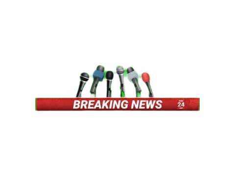 High Quality Breaking News microphones template png Blank Meme Template