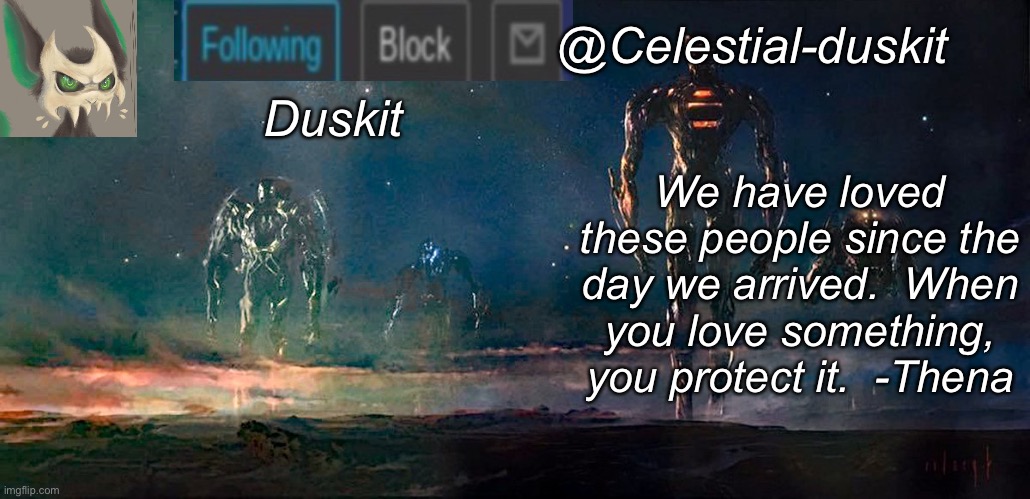 Duskit’s celestial temp Blank Meme Template