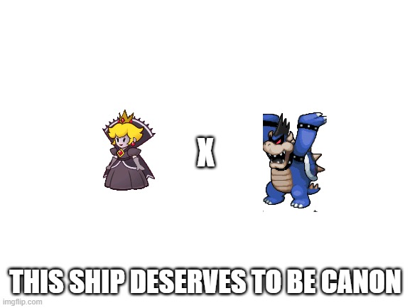 Blank White Template | X; THIS SHIP DESERVES TO BE CANON | image tagged in blank white template | made w/ Imgflip meme maker