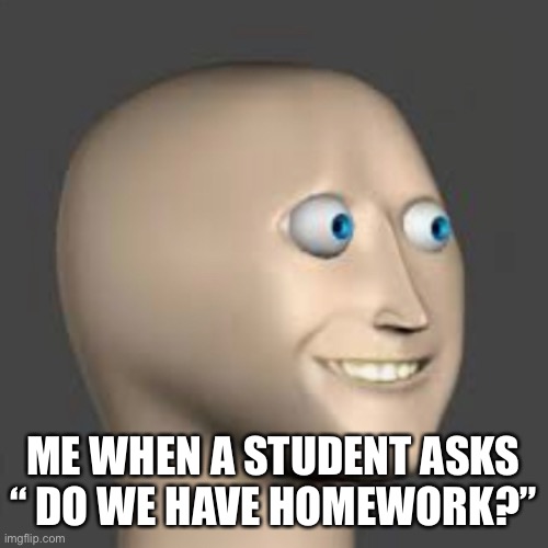 Don’t try me bro | ME WHEN A STUDENT ASKS “ DO WE HAVE HOMEWORK?” | image tagged in school,homework | made w/ Imgflip meme maker