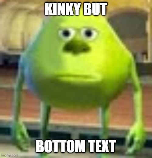 Sully Wazowski | KINKY BUT BOTTOM TEXT | image tagged in sully wazowski | made w/ Imgflip meme maker