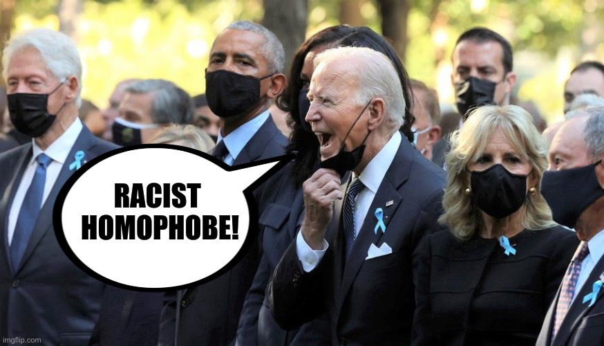 Rogues Gallery | RACIST 
HOMOPHOBE! | image tagged in rogues gallery | made w/ Imgflip meme maker