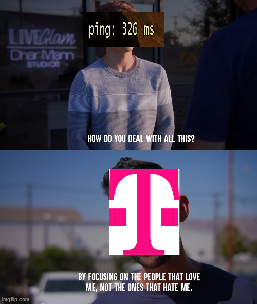 Telekom Hates Me (Meme) | image tagged in dhar mann,telekom,bad internet,sarcasm | made w/ Imgflip meme maker