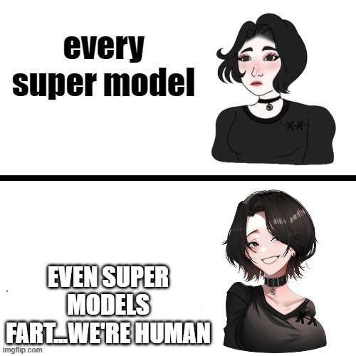 every super model | EVEN SUPER MODELS FART...WE'RE HUMAN | image tagged in every super model | made w/ Imgflip meme maker