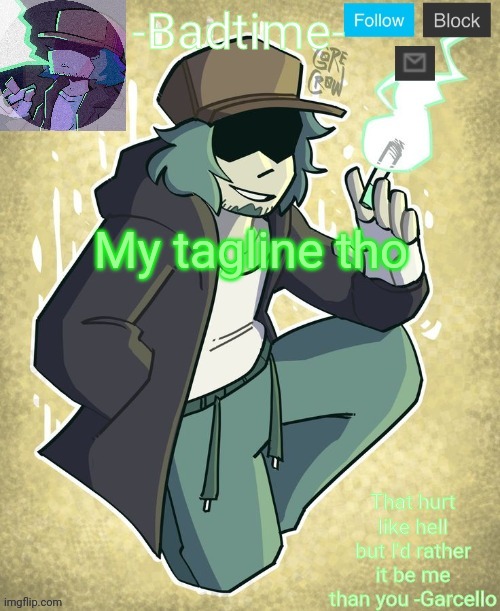 Garcelo | My tagline tho | image tagged in garcelo | made w/ Imgflip meme maker