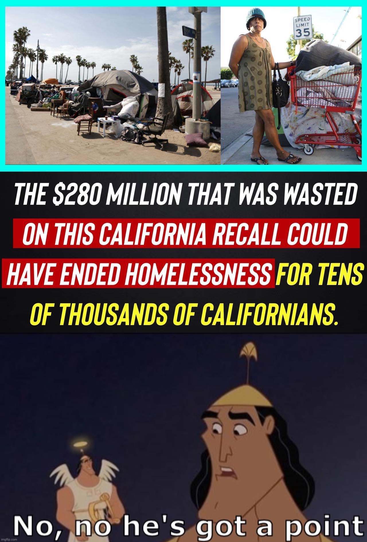 Troll of the Day: The California recall system | image tagged in california recall,no no he's got a point but different | made w/ Imgflip meme maker