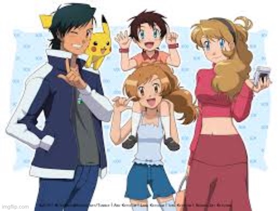 If Ash and Serena married and had a family | image tagged in ashxserena | made w/ Imgflip meme maker