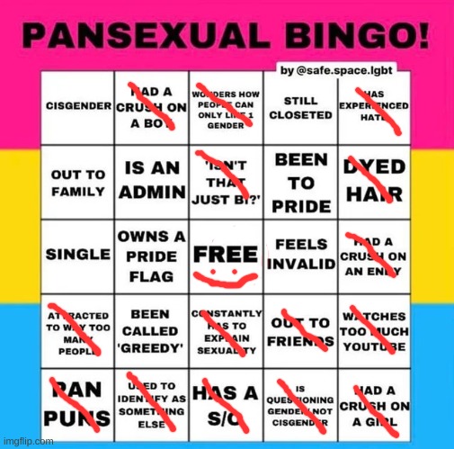 yoo these are fun | image tagged in pansexual bingo | made w/ Imgflip meme maker
