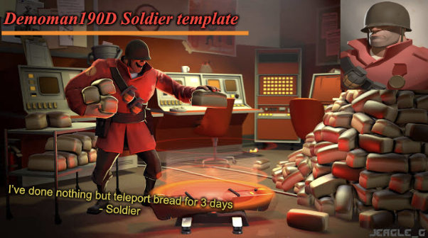 High Quality Demoman190D Soldier template Blank Meme Template
