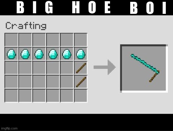 B I G  W I D E  T U N N E L  B O I | B   I   G       H   O   E; B   O   I | image tagged in boi,minecraft,big | made w/ Imgflip meme maker