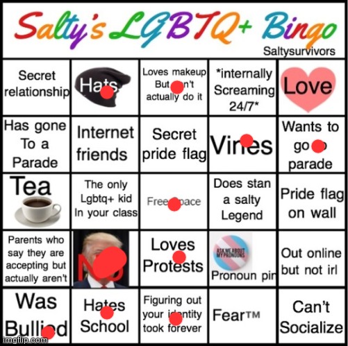 The Pride Bingo | image tagged in the pride bingo | made w/ Imgflip meme maker