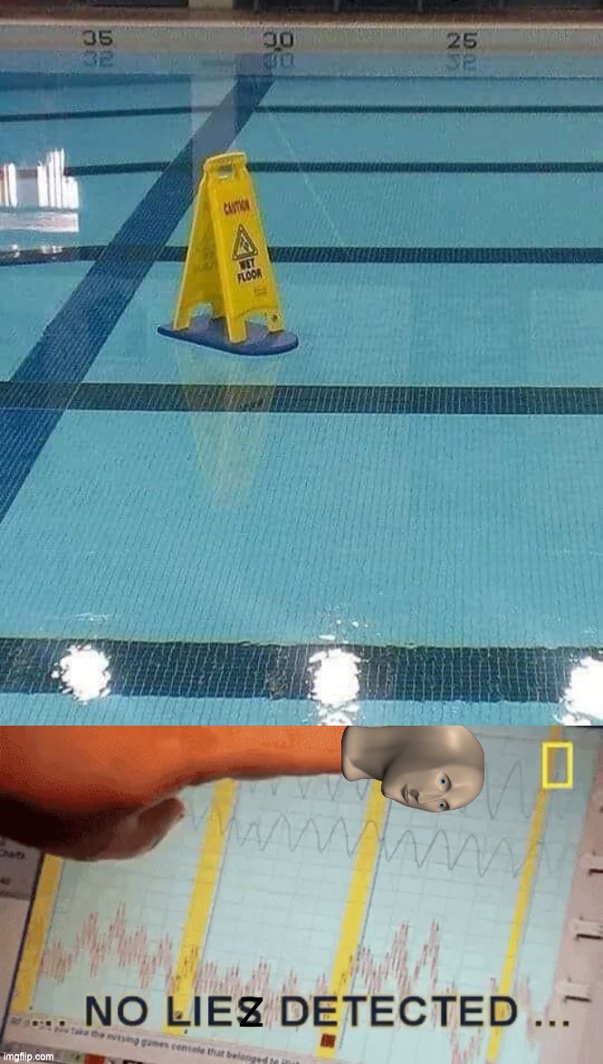 image tagged in caution wet floor,no liez detected | made w/ Imgflip meme maker