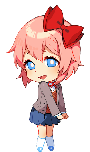 High Quality Smol Sayori Blank Meme Template