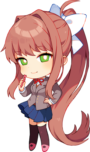 Smol Monika Blank Meme Template