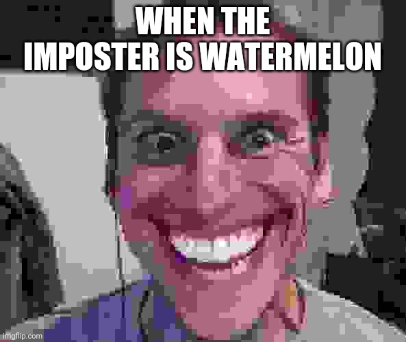 Watermelon sus | WHEN THE IMPOSTER IS WATERMELON | image tagged in when the imposter is sus,watermelon | made w/ Imgflip meme maker
