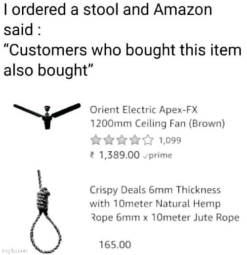 Amazon may be the reason for the rise up in sucidal deaths . . . | image tagged in amazon,dark humor,memes,funny | made w/ Imgflip meme maker