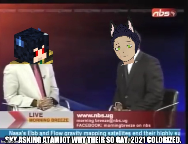 Yes. Both are demons and demi-humans. | SKY ASKING ATAMJOT WHY THEIR SO GAY. 2021 COLORIZED. | image tagged in why are you geh | made w/ Imgflip meme maker