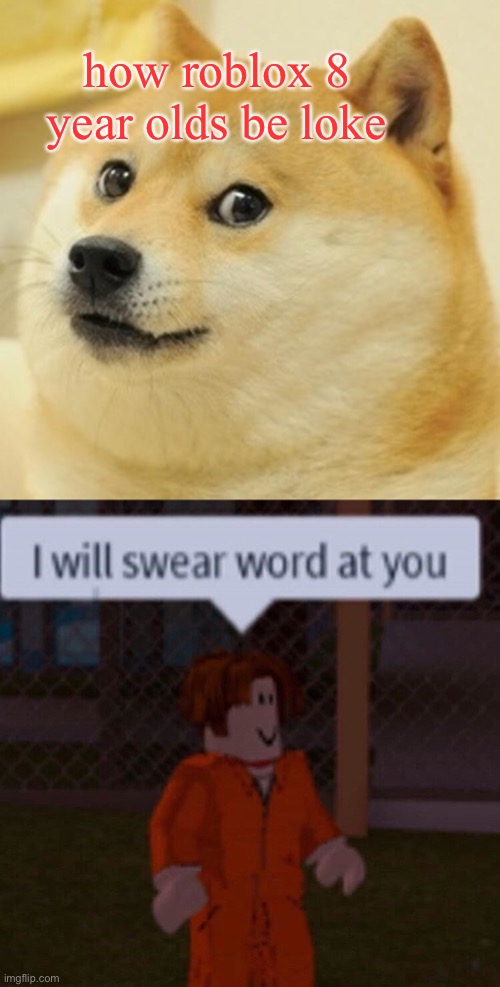 how roblox 8 year olds be loke | image tagged in memes,doge | made w/ Imgflip meme maker