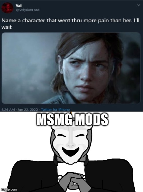 MSMG MODS | image tagged in name a character,msmg | made w/ Imgflip meme maker
