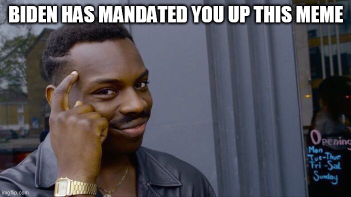 Roll Safe Think About It Meme | BIDEN HAS MANDATED YOU UP THIS MEME | image tagged in memes,roll safe think about it | made w/ Imgflip meme maker
