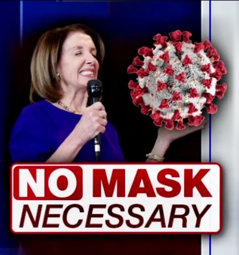 High Quality Pelosi no mask necessary Blank Meme Template