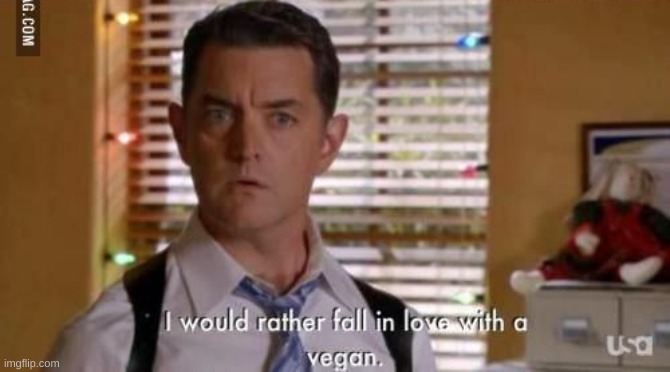 I'd rather fall in love with a vegan | image tagged in i'd rather fall in love with a vegan | made w/ Imgflip meme maker