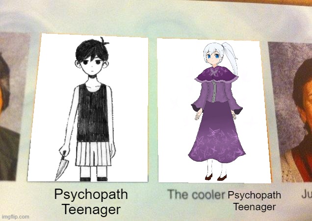 Who's the coolest psychopath teenager in modern video game history? | Psychopath Teenager; Psychopath Teenager | image tagged in daniel the cooler daniel blank,psychopath,animeme,touhou,video games,the cooler daniel | made w/ Imgflip meme maker