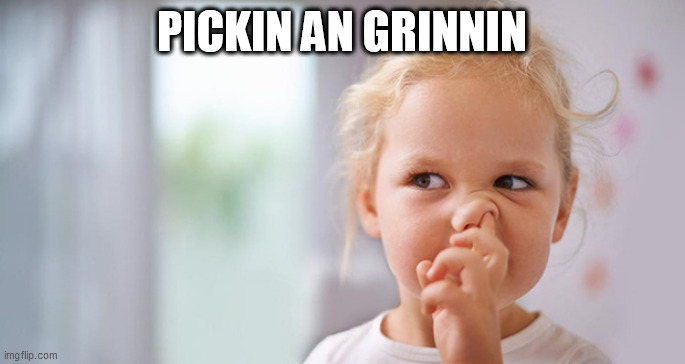 pickin | PICKIN AN GRINNIN | image tagged in pickin | made w/ Imgflip meme maker