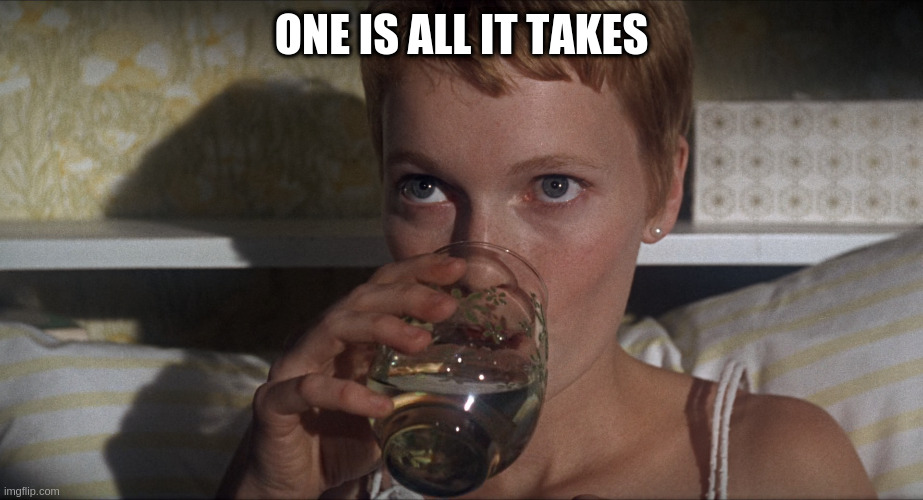 one vote per person | ONE IS ALL IT TAKES | image tagged in rosemary | made w/ Imgflip meme maker