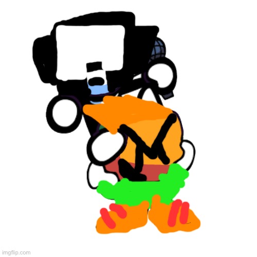 Skid is tankman and pump is pico | image tagged in draw a face on pump n skid,skid and pump,tankman,pico,fnf | made w/ Imgflip meme maker