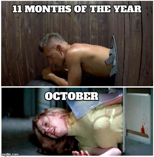 image tagged in halloween,czech glory wall,scream,horror movie,lgbtq,october | made w/ Imgflip meme maker