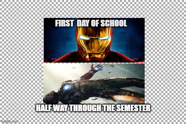 Free | FIRST  DAY OF SCHOOL; HALF WAY THROUGH THE SEMESTER | image tagged in free | made w/ Imgflip meme maker