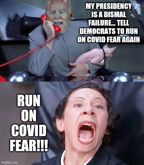 Biden | MY PRESIDENCY IS A DISMAL FAILURE... TELL DEMOCRATS TO RUN ON COVID FEAR AGAIN; RUN ON COVID FEAR!!! | image tagged in biden | made w/ Imgflip meme maker