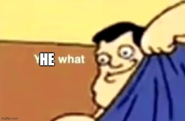 you what | HE | image tagged in you what | made w/ Imgflip meme maker
