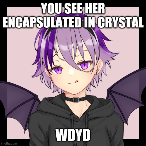 wdyd | YOU SEE HER ENCAPSULATED IN CRYSTAL; WDYD | image tagged in crystal | made w/ Imgflip meme maker