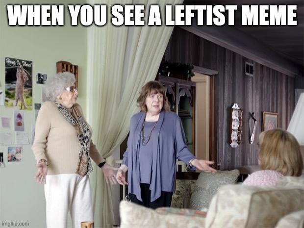 That's Not How Any Of This Works | WHEN YOU SEE A LEFTIST MEME | image tagged in that's not how any of this works | made w/ Imgflip meme maker