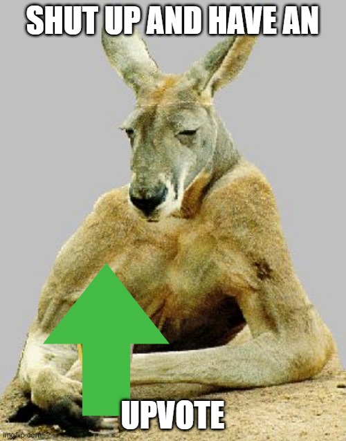 Shut up and have a beer | SHUT UP AND HAVE AN UPVOTE | image tagged in shut up and have a beer | made w/ Imgflip meme maker