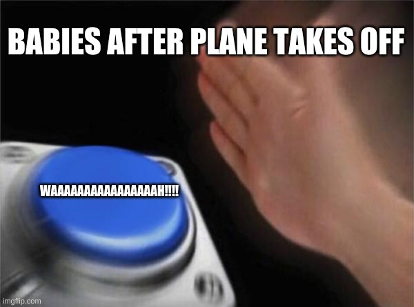 Blank Nut Button | BABIES AFTER PLANE TAKES OFF; WAAAAAAAAAAAAAAAAH!!!! | image tagged in memes,blank nut button | made w/ Imgflip meme maker