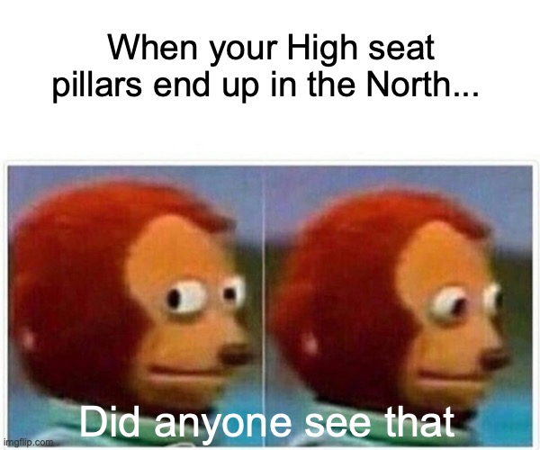 Monkey Puppet |  When your High seat pillars end up in the North... Did anyone see that | image tagged in memes,monkey puppet,iceland | made w/ Imgflip meme maker