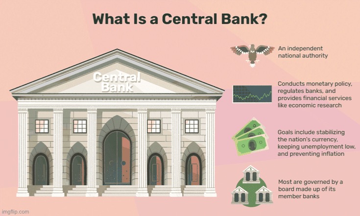Never thought you’d learn about central banking on Imgflip did ya? | image tagged in what is a central bank | made w/ Imgflip meme maker