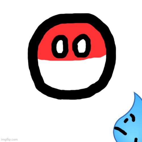 Polandball drawing by me | image tagged in blank transparent square,countryballs,bfdi | made w/ Imgflip meme maker