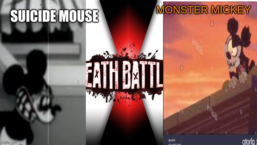 Suicide Mouse Vs Monster Mickey | MONSTER MICKEY; SUICIDE MOUSE | image tagged in mickey mouse,suicide mouse,halloween,death battle,memes | made w/ Imgflip meme maker