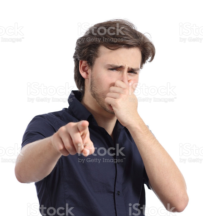 High Quality Man Holding Nose Blank Meme Template