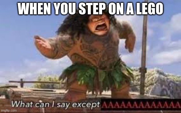 What can i say except aaaaaaaaaaa | WHEN YOU STEP ON A LEGO | image tagged in what can i say except aaaaaaaaaaa | made w/ Imgflip meme maker