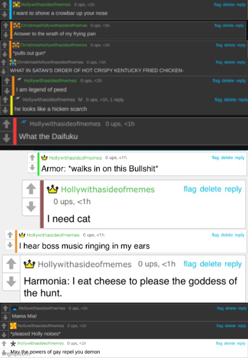 image tagged in may the powers of gay repel you demon | made w/ Imgflip meme maker