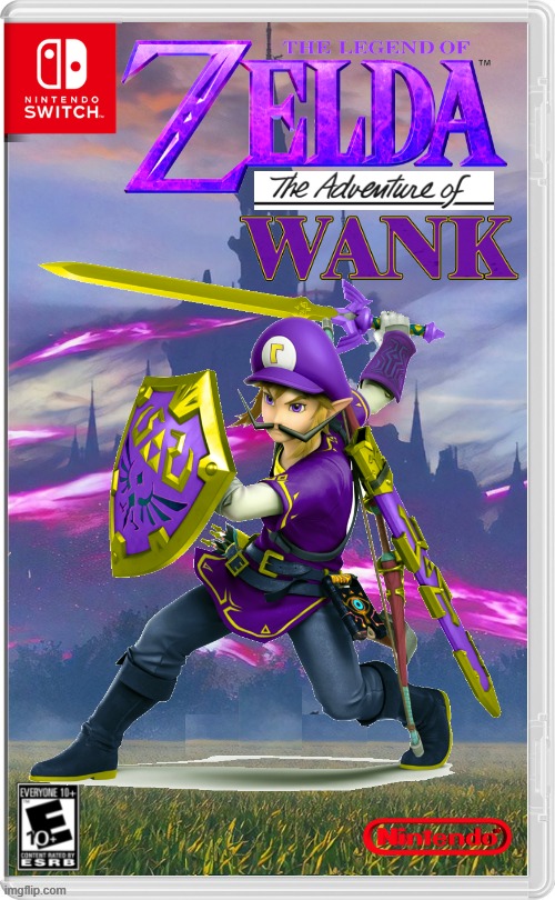 LINK WANTS TO BE A REAL HERO | image tagged in nintendo switch,legend of zelda,waluigi,the legend of zelda breath of the wild,fake switch games | made w/ Imgflip meme maker
