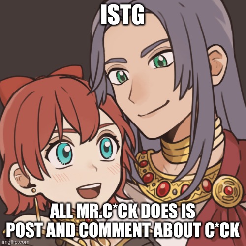 Sayori and Sephiroth | ISTG; ALL MR.C*CK DOES IS POST AND COMMENT ABOUT C*CK | image tagged in sayori and sephiroth | made w/ Imgflip meme maker